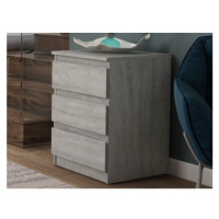Skrinka/vysoký nočný stolík Carlos 403S, šedý beton%
