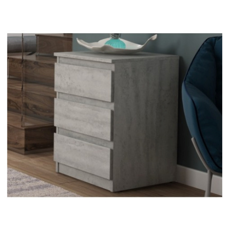 Skrinka/vysoký nočný stolík Carlos 403S, šedý beton% Asko