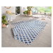 Kusový koberec Twin-Wendeteppiche 103128 blau creme – na ven i na doma - 200x290 cm NORTHRUGS - 
