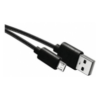 USB kábel 2.0 A/M - micro B/M 2m čierny (EMOS)