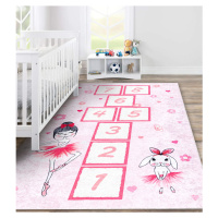 DW Ružový dievčenský koberec Balerína Rozmer: 120x170 cm