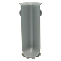 Roh k soklu Progress Profile vnútorný hliník elox strieborná, výška 60 mm, RIZCTAA602