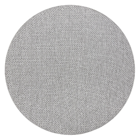 Kusový koberec Timo 6272 Light grey kruh - na von aj na doma Rozmery kobercov: 150x150 (priemer)