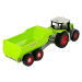 mamido  Konštrukčný traktor s návesom zelený