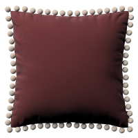 Dekoria Viera s brmbolcami, Bordeaux, 45 x 45 cm, Velvet, 704-26