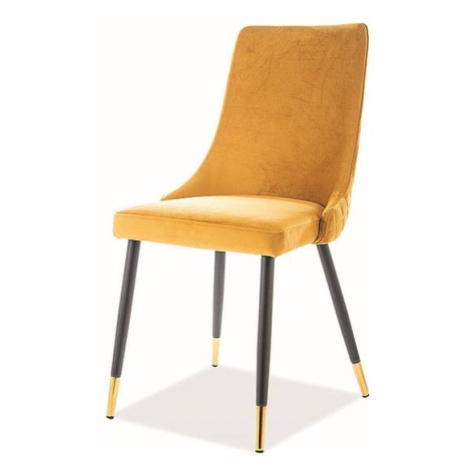 Sconto Jedálenská stolička PAONU 2 žltá/čierna/zlatá Houseland