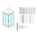 GELCO - SIGMA SIMPLY sprchové dvere posuvné pre rohový vstup 1000 sklo BRICK GS2410