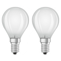OSRAM LED kvapková žiarovka E14 4W teplá biela 2ks