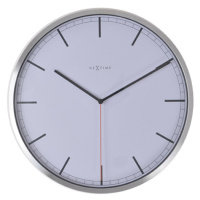 Nástenné hodiny 3071wi Nextime Company White Stripe 35cm