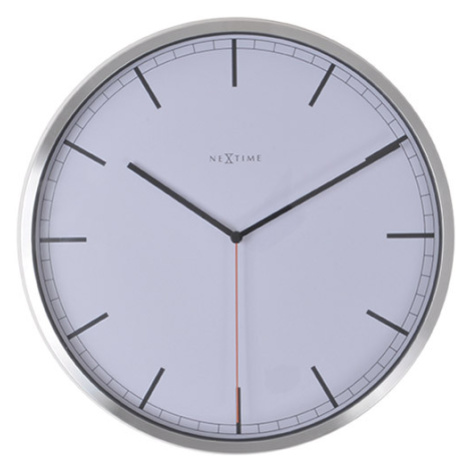 Nástenné hodiny 3071wi Nextime Company White Stripe 35cm