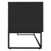 Čierny TV stolík s kovovými nohami Tenzo Lipp, šírka 176 cm