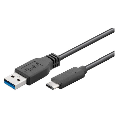 PremiumCord Kábel USB 3.2 konektor C/male - USB 3.0 A/male, čierny, 2m