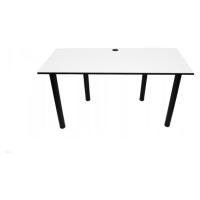 Expedo Počítačový herný stôl CODE BIG, 160x73-76x80, biela/biele nohy + USB HUB