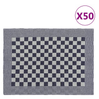 vidaXL Kuchynské utierky 50 ks modro-biele 50x70 cm bavlna