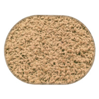 Kusový koberec Color shaggy béžový ovál - 50x80 cm Vopi koberce