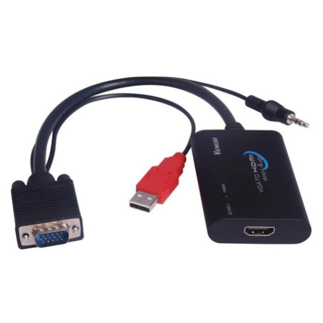 PremiumCord konvertor VGA + audio na HDMI