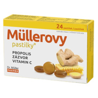 Dr. Müller Müllerove Pastilky PROPOLIS ZÁZVOR Vitamín C 24 ks