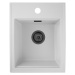 Sink Quality Ferrum New 4050, 1-komorový granitový drez 400x500x185 mm + čierny sifón, biela, SK