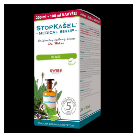 DR. WEISS Stopkašeľ medical sirup 200 ml + 100 ml ZADARMO