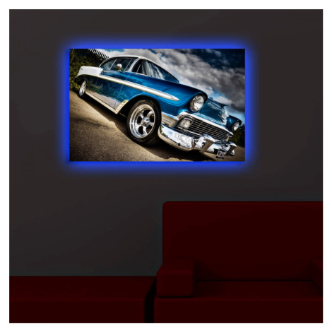 Obraz s led osvetlením Chevrolet Bel Air 70x45 cm
