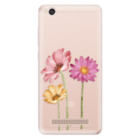 Odolné silikónové puzdro iSaprio - Three Flowers - Xiaomi Redmi 4A