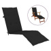 Poduška na polohovaciu stoličku čierna (75 + 105) × 50 × 4 cm