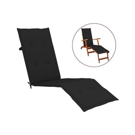 Poduška na polohovaciu stoličku čierna (75 + 105) × 50 × 4 cm SHUMEE