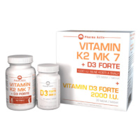 PHARMA ACTIV Vitamín K2 MK 7 + D3 forte 1000 I.U. 125 + 30 tabliet