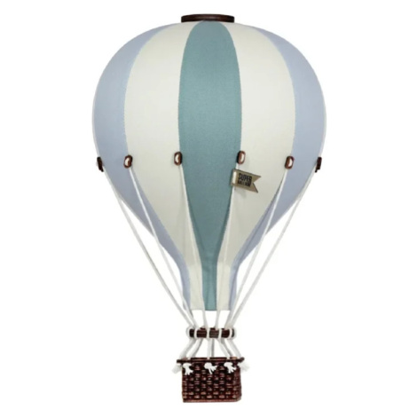 Dadaboom.sk Dekoračný teplovzdušný balón- zelená/modrá/krémová - L-50cm x 30cm