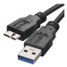 Nabíjací a dátový kábel prepájací USB-A 3.0 / micro USB-B 3.0, 1 m, čierny