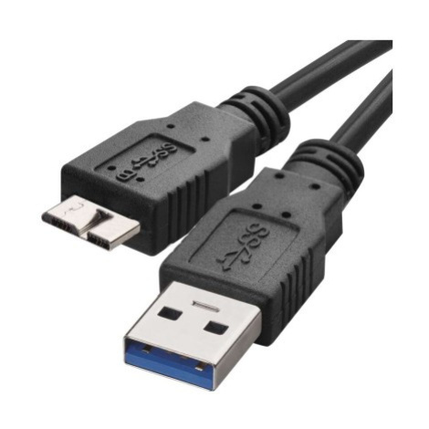 Nabíjací a dátový kábel prepájací USB-A 3.0 / micro USB-B 3.0, 1 m, čierny EMOS