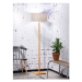 Stojacia lampa s béžovým tienidlom a konštrukciou z bambusu Good&Mojo Fuji