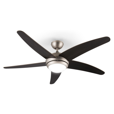 Klarstein Bolero, stropný ventilátor so svietidlom, 55 W, 134 cm, diaľkový ovládač, orechové ram