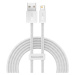 Nabíjací a dátový kábel USB, Lightning, 200 cm, 2400 mA, rýchle nabíjanie, vzor šnúrky, Baseus D