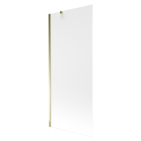 MEXEN/S - Next vaňová zástena FIX 80 x 150 cm, mrazené sklo, zlatá 895-080-000-00-30-50