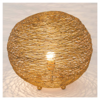 Stolná lampa Campano zlatá, s priemerom 40 cm