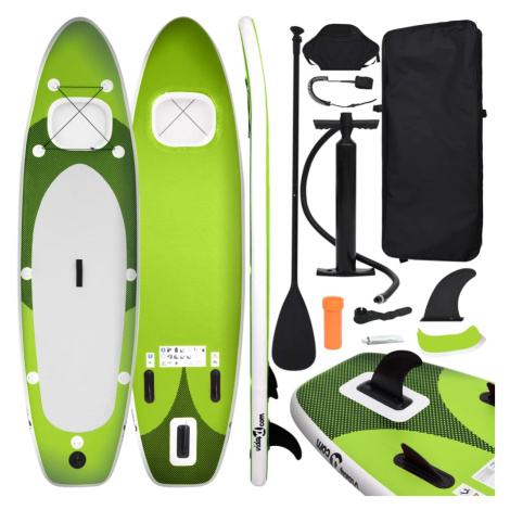 vidaXL Nafukovací Stand up paddleboard zelený 330x76x10 cm