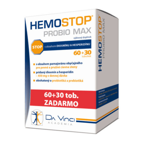 DA VINCI Hemostop probio max 60 + 30 kapsúl zadarmo