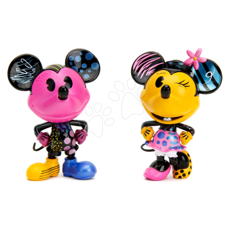 Figúrky zberateľské Mickey a Minnie Designer Jada kovové 2 kusy výška 10 cm