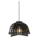 Orientálna závesná lampa čierna bambus 30 cm - Pua