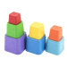 Kubus pyramída skladačka plast hranatá farebná 7ks v sáčku