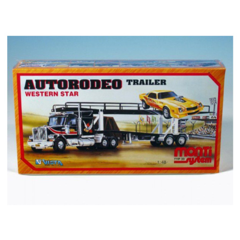 Monti 39 Autorodeo trailer Western star Stavebnica 1: v krabici 32x20x7,5cm Teddies