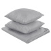Sada embosovanej prikrývky na posteľ s vankúšom 140 × 210 cm sivá ALAMUT, 313389
