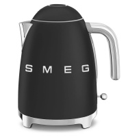 Smeg KLF03BLMEU, rýchlovarná kanvica, 1, 7 l, (7 šálok), 2400 W, štýl 50. rokov, matná čierna