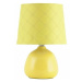 svietidlo stolné ELLIE 1xE14 max.40W Kreamika/Textil nočná lampa žltá (RABALUX)