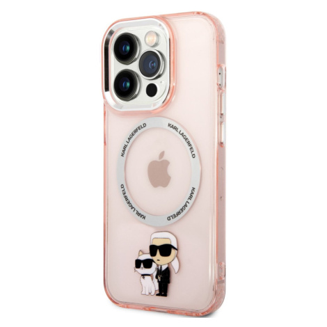 Plastové puzdro Karl Lagerfeld na Apple iPhone 14 Pro KLHMP14LHNKCIP Karl and Choupette NFT MagS