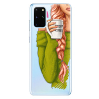 Odolné silikónové puzdro iSaprio - My Coffe and Redhead Girl - Samsung Galaxy S20+