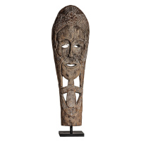 Estila Etno stojaci totem šamana Kimaya z palmového dreva prírodnej hnedej farby 200cm