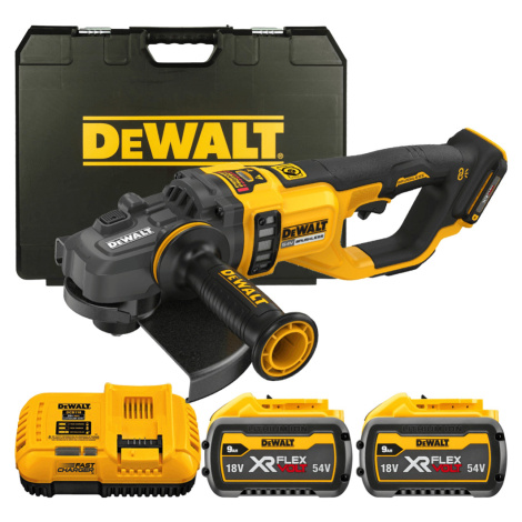 DEWALT 54V XR FLEXVOLT 230 mm aku uhlová brúska, 2x 9,0 Ah DCG460X2-QW
