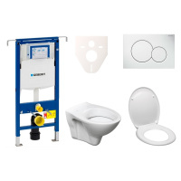 Cenovo zvýhodnený závesný WC set Geberit do ľahkých stien / predstenová montáž + WC S-Line S-lin